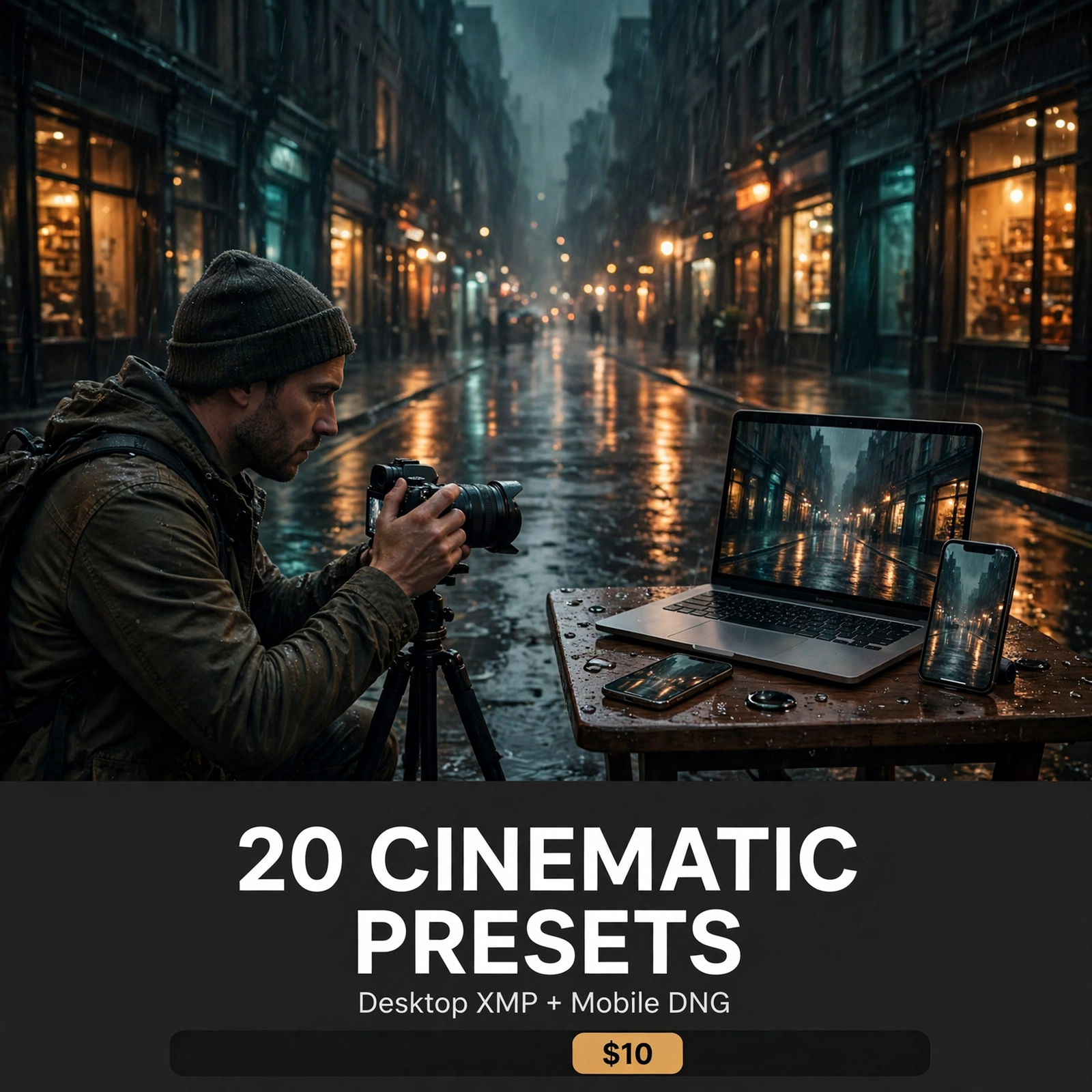 20 Cinematic Lightroom Presets | Desktop XMP + Mobile DNG + Tools