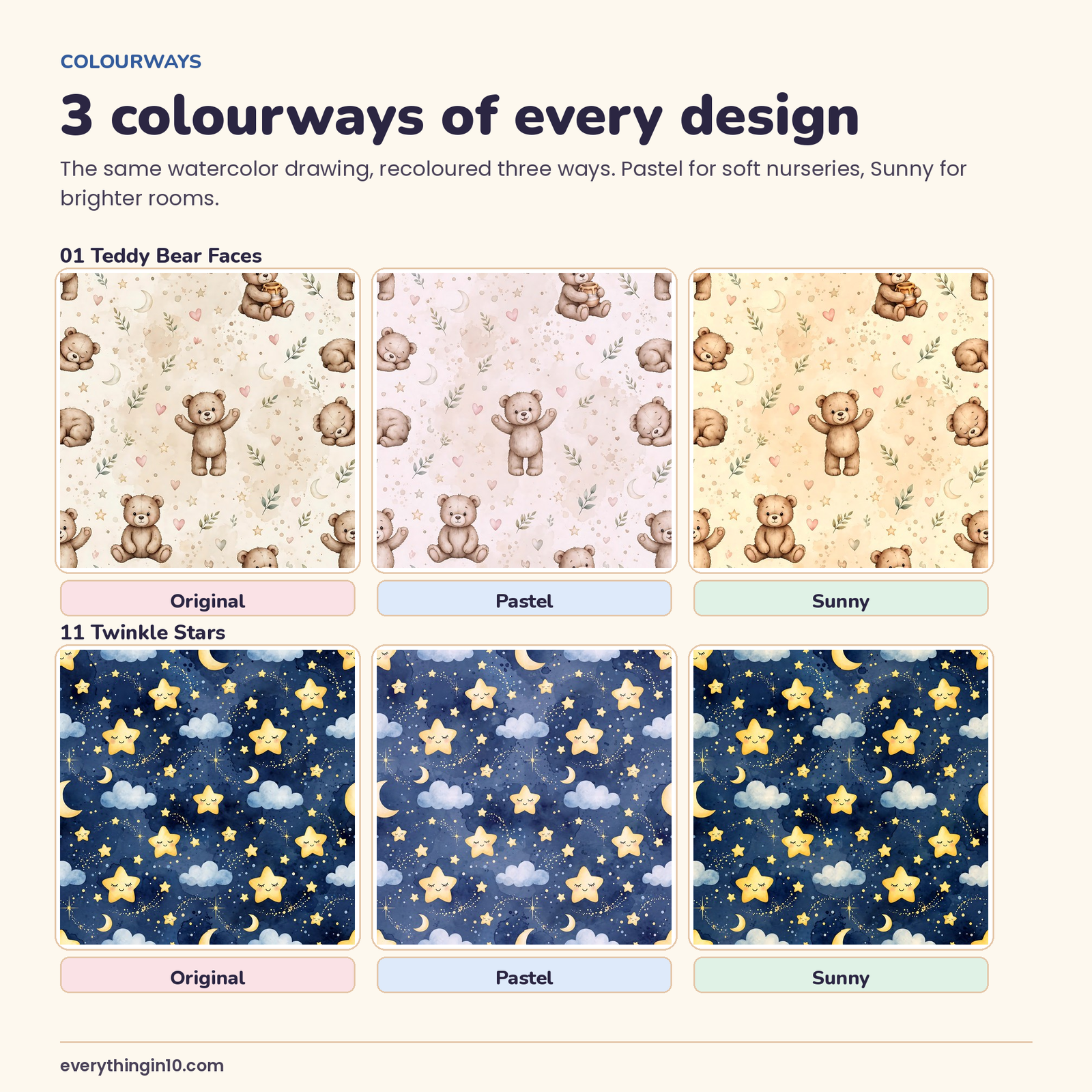30 Kids & Cute Seamless Patterns | Premium Tileable Pattern Tiles, screenshot 3