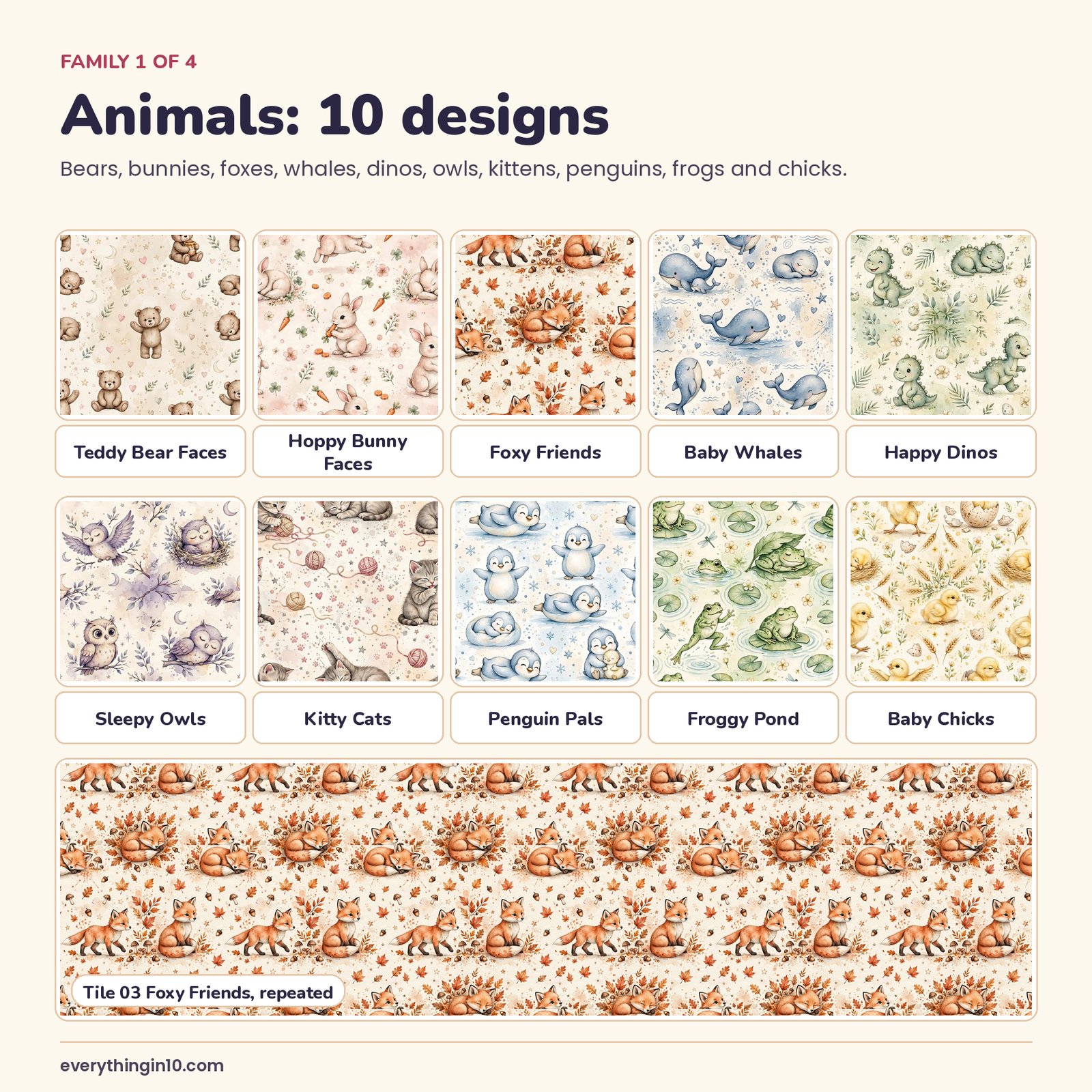 30 Kids & Cute Seamless Patterns | Premium Tileable Pattern Tiles, screenshot 4