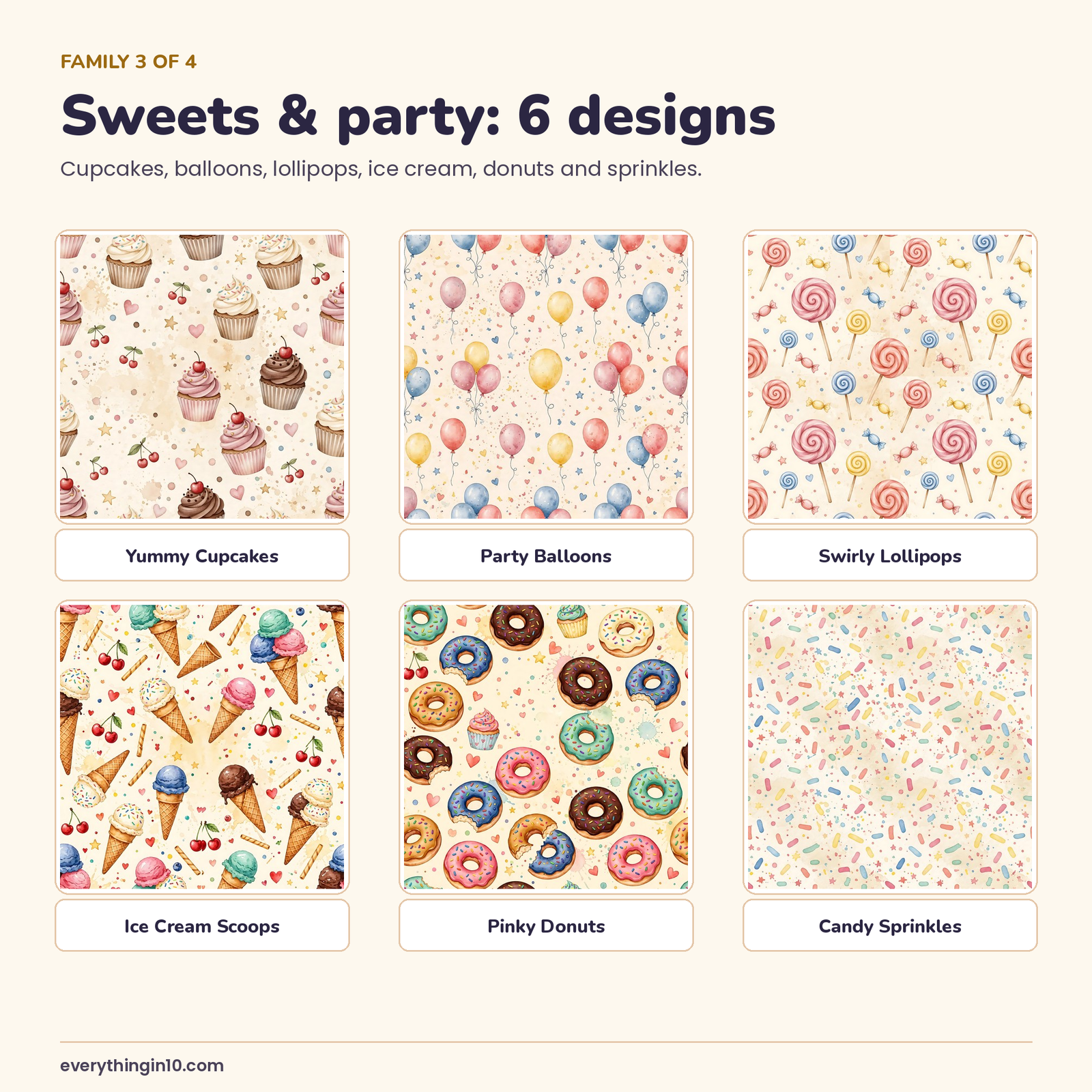 30 Kids & Cute Seamless Patterns | Premium Tileable Pattern Tiles, screenshot 6