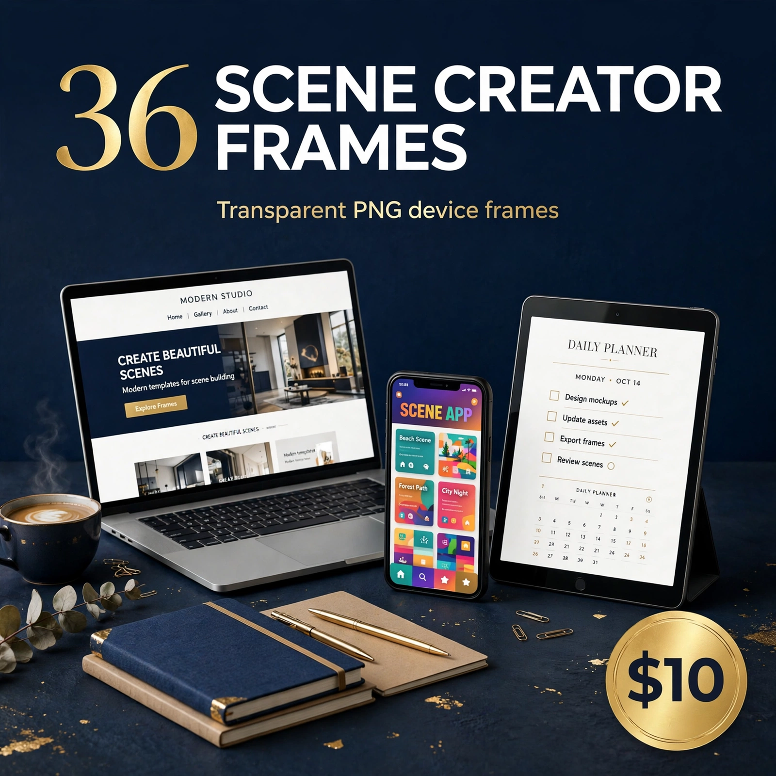 36 Scene Creator Frames
