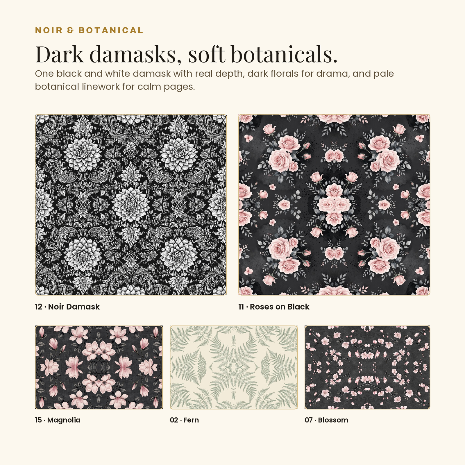 50 Seamless Luxury Patterns | Gold, Marble & Noir (5000px), screenshot 5