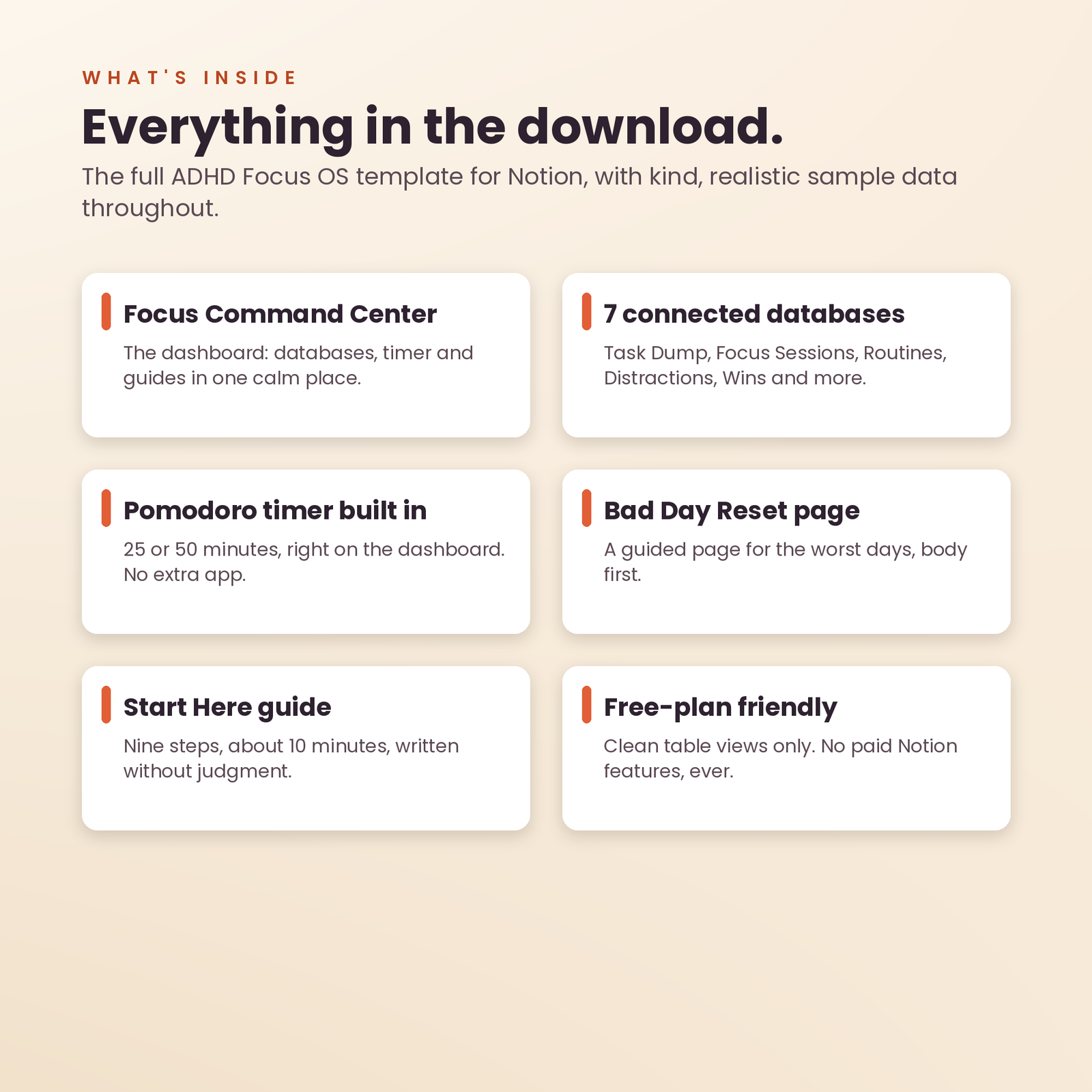 ADHD Focus OS | A Focus System Built for ADHD Brains in Notion, screenshot 12