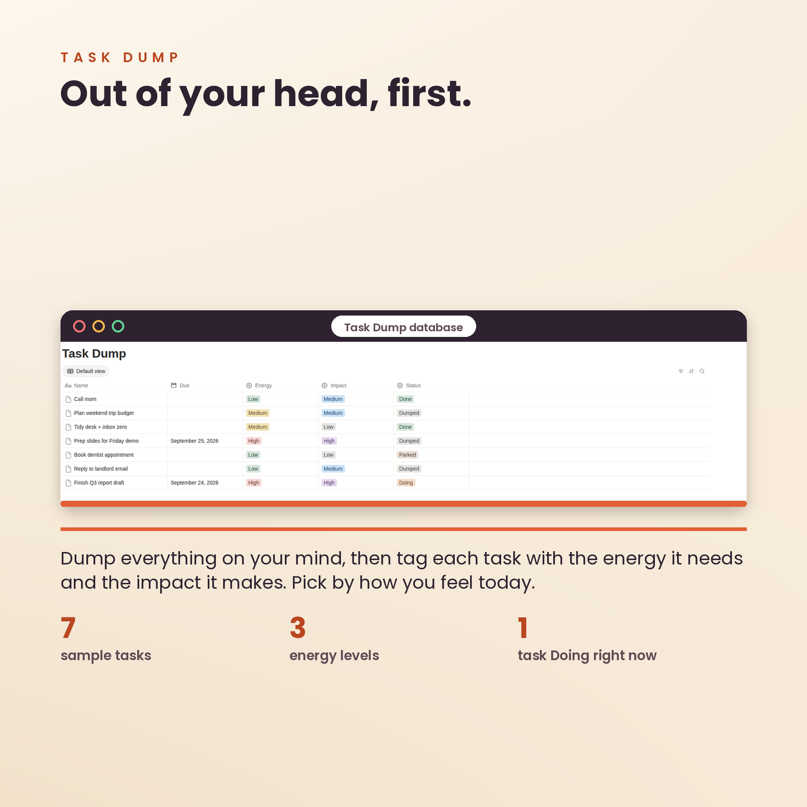 ADHD Focus OS | A Focus System Built for ADHD Brains in Notion, screenshot 3