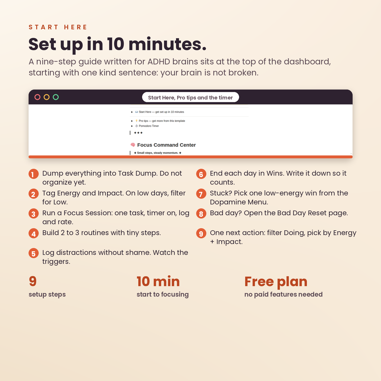 ADHD Focus OS | A Focus System Built for ADHD Brains in Notion, screenshot 11