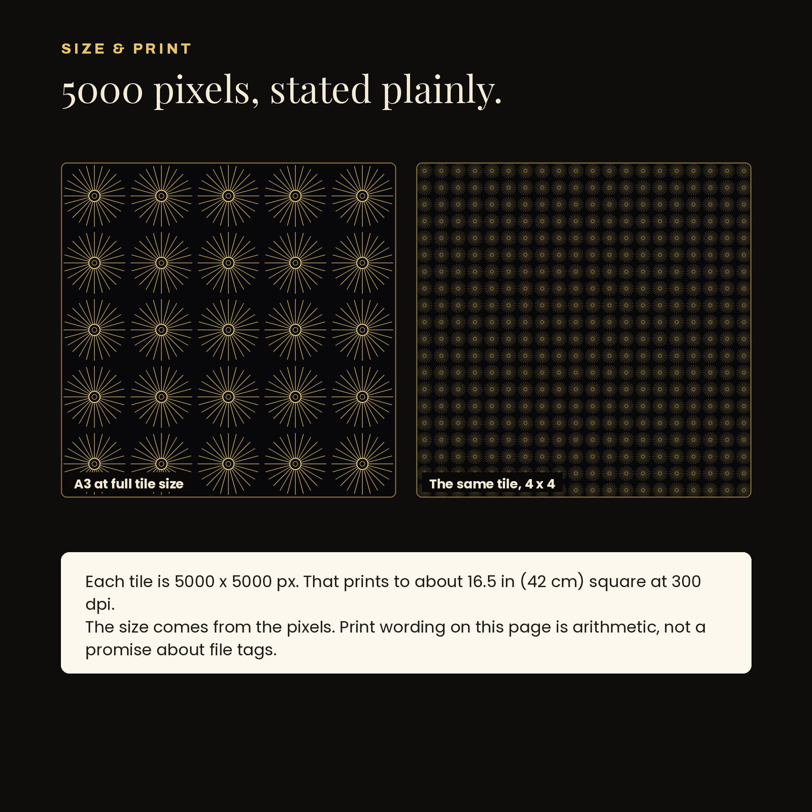 40 Dark Luxury Patterns | Seamless Black & Gold Tiles (5000px), screenshot 10