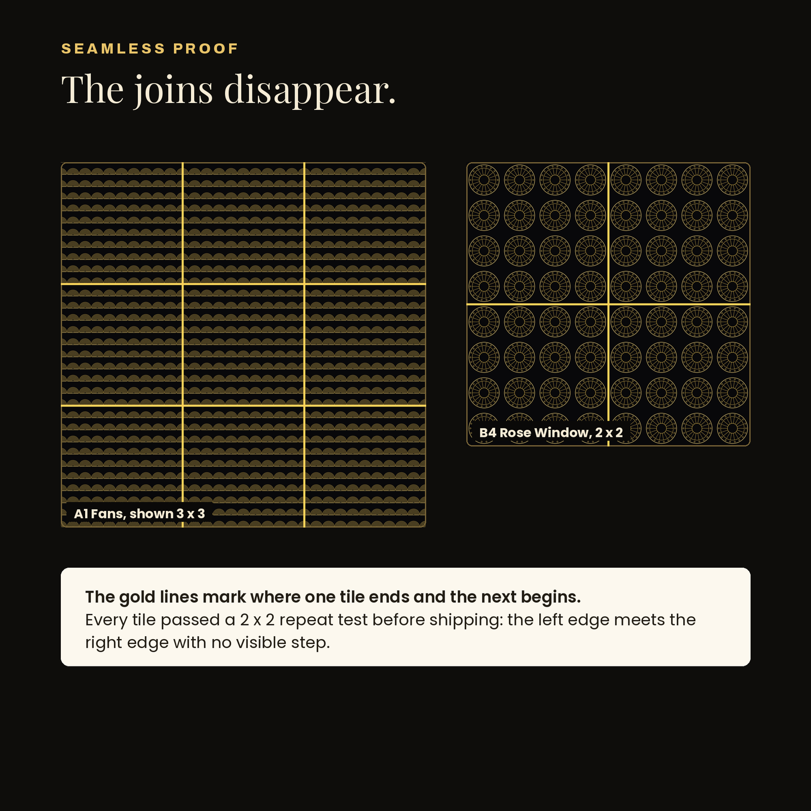 40 Dark Luxury Patterns | Seamless Black & Gold Tiles (5000px), screenshot 3