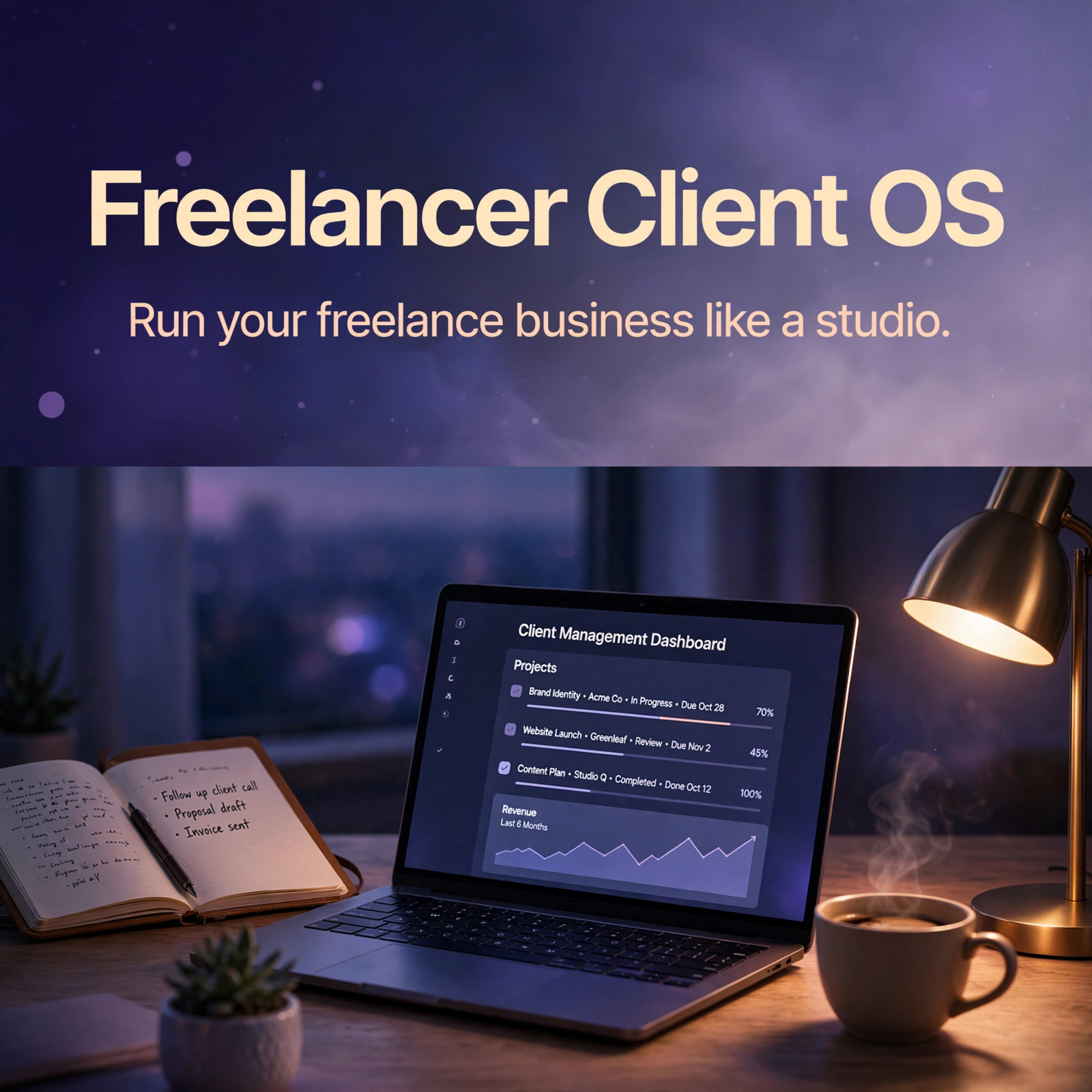 Freelancer Client OS | Run Your Freelance Business Like a Studio in Notion