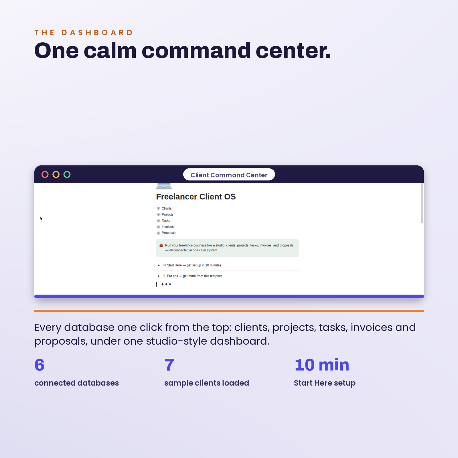 Freelancer Client OS | Run Your Freelance Business Like a Studio in Notion, screenshot 2