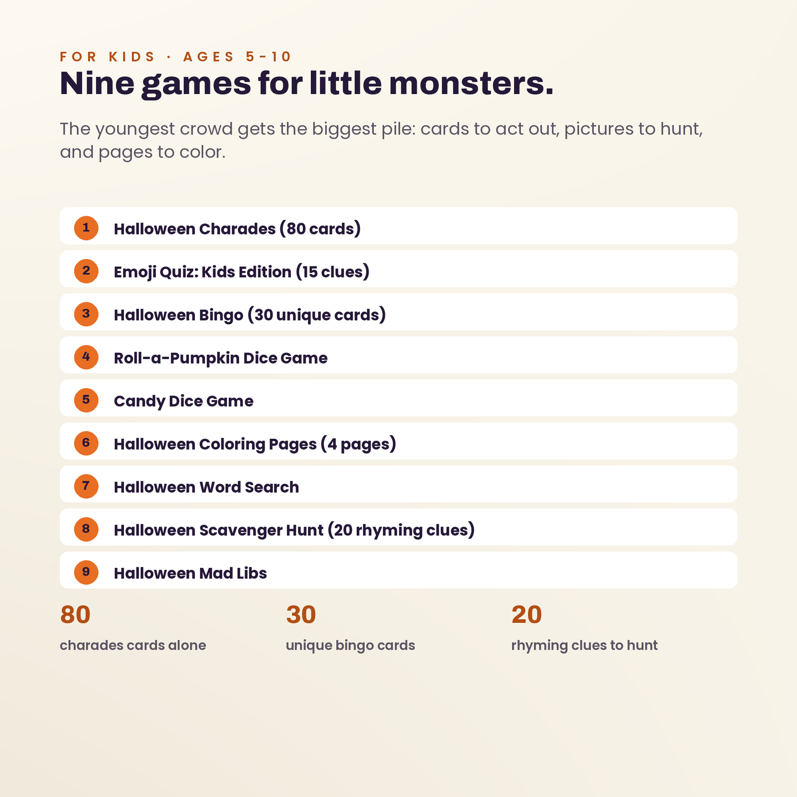Halloween Party Games Mega Pack | 25 Printable Games (80 Pages, US Letter + A4), screenshot 3