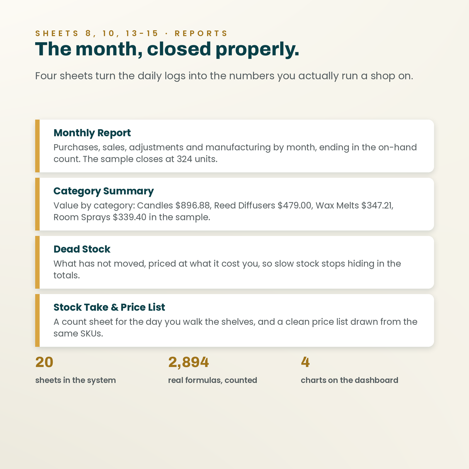 Small Business Inventory Tracker | 20-Sheet Excel System with Real Formulas, screenshot 9