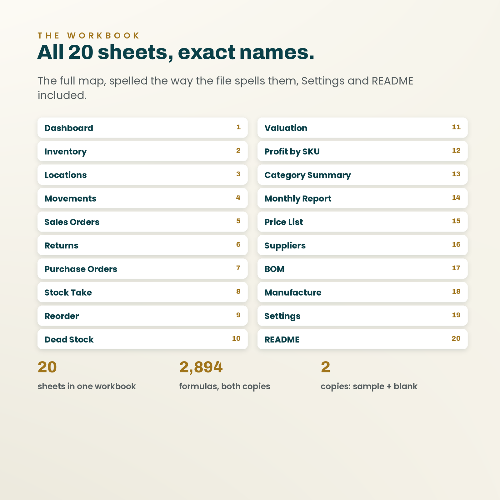 Small Business Inventory Tracker | 20-Sheet Excel System with Real Formulas, screenshot 10