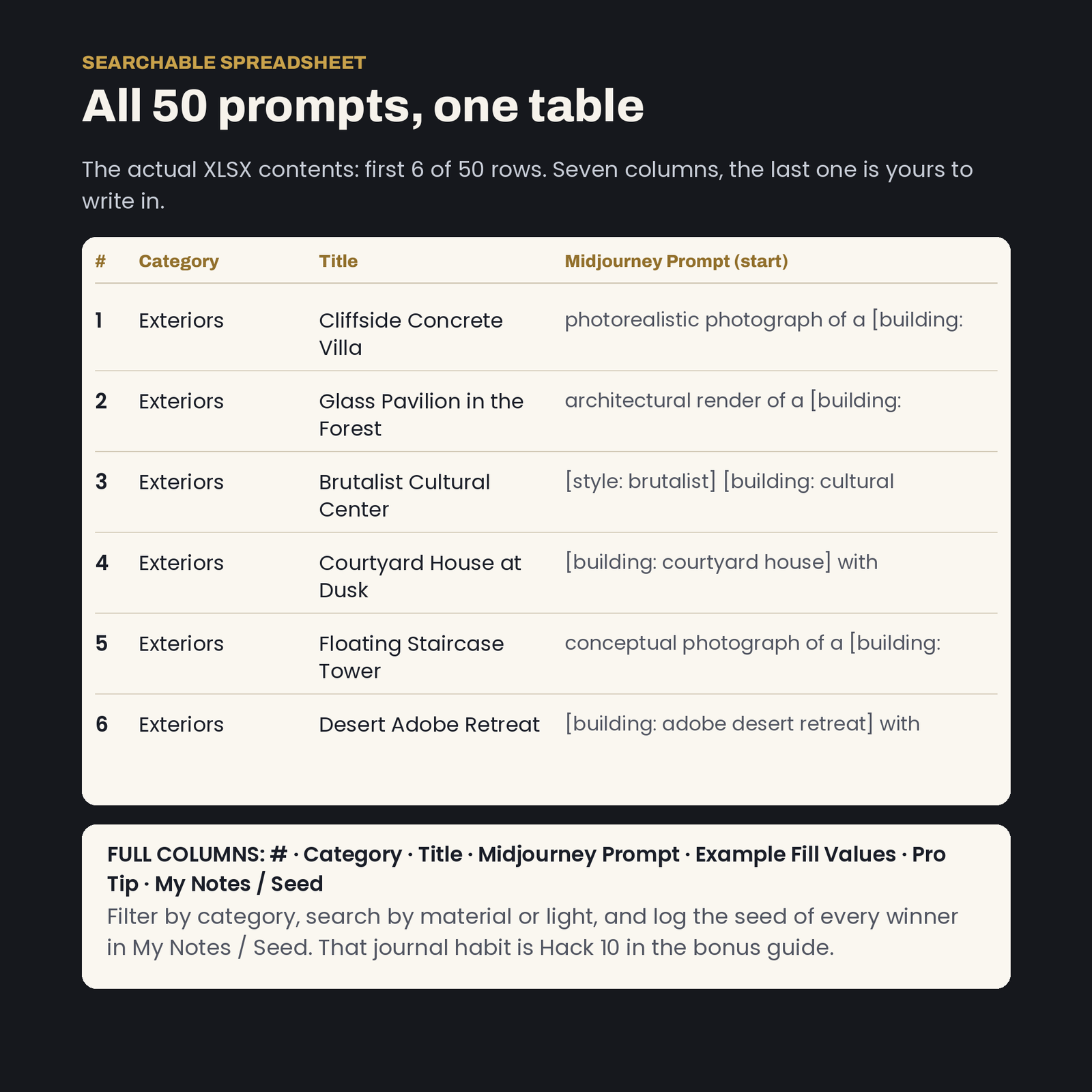 Midjourney Architecture Prompts | 50 Prompts, Each With Its Own Style, screenshot 9