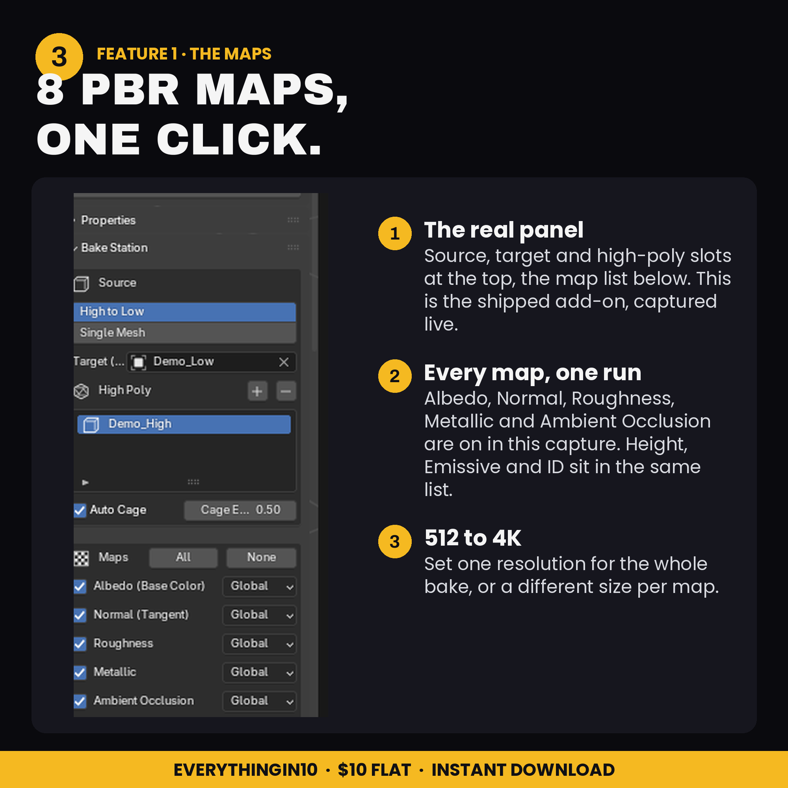 PBR Bake Station | One-Click PBR Texture Baking, screenshot 3