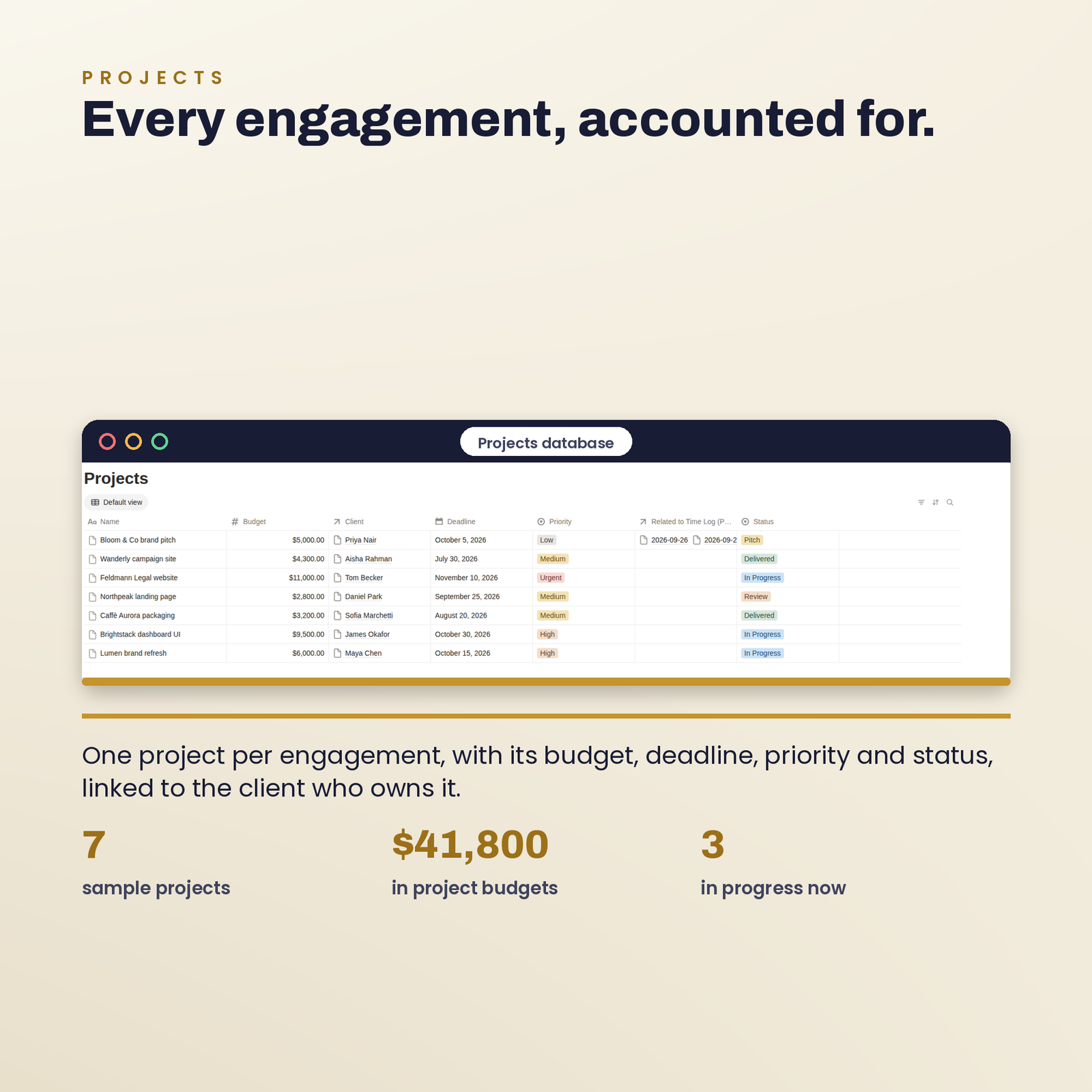 Project & Client OS | Run Your Freelance Business in Notion, screenshot 3