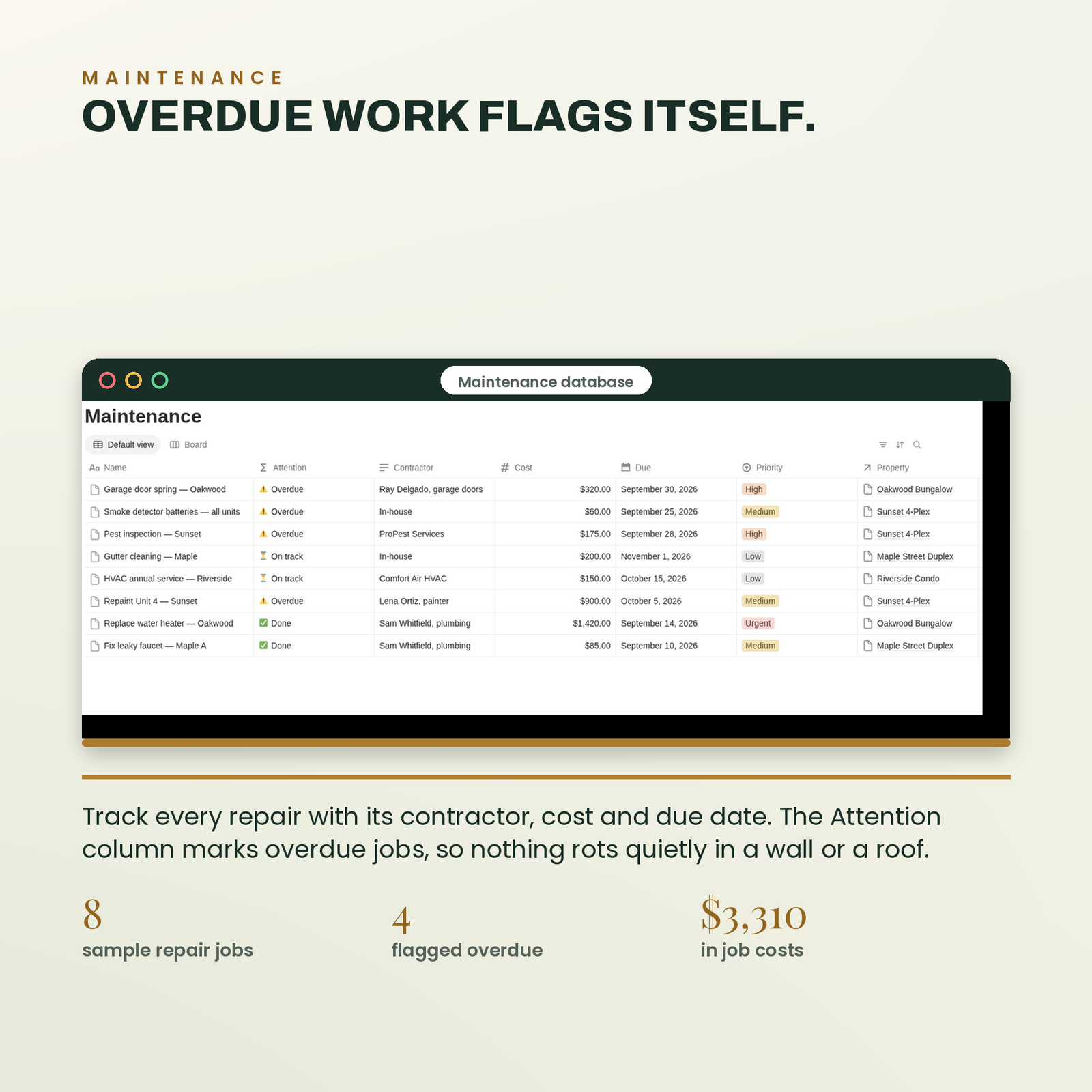 Rental Property OS | Notion Template for Landlords & Property Managers, screenshot 10