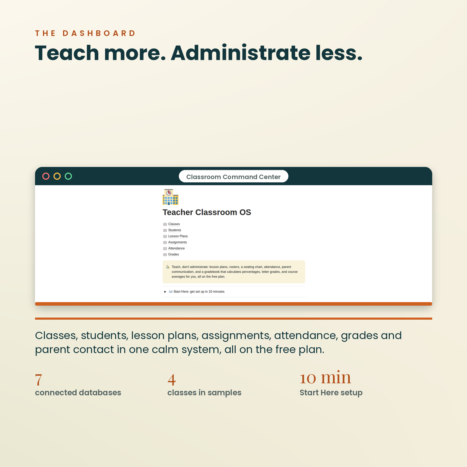 Teacher Classroom OS | Notion Template for Lesson Plans & Student Tracking, screenshot 2