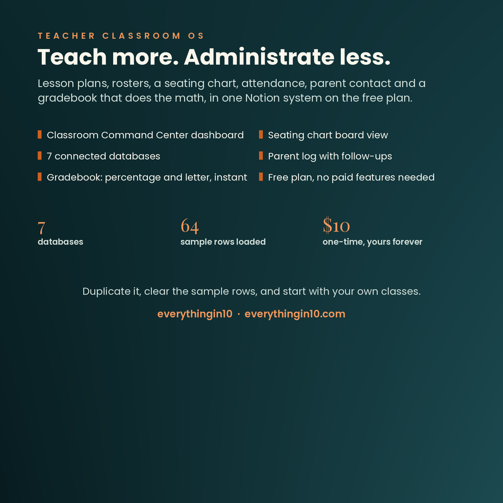 Teacher Classroom OS | Notion Template for Lesson Plans & Student Tracking, screenshot 14