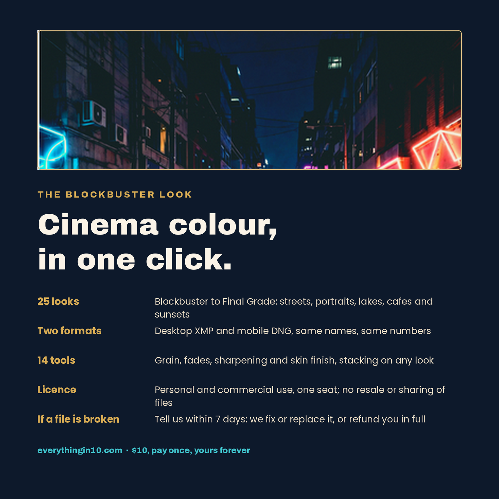 25 Cinematic Teal & Orange Presets, screenshot 15