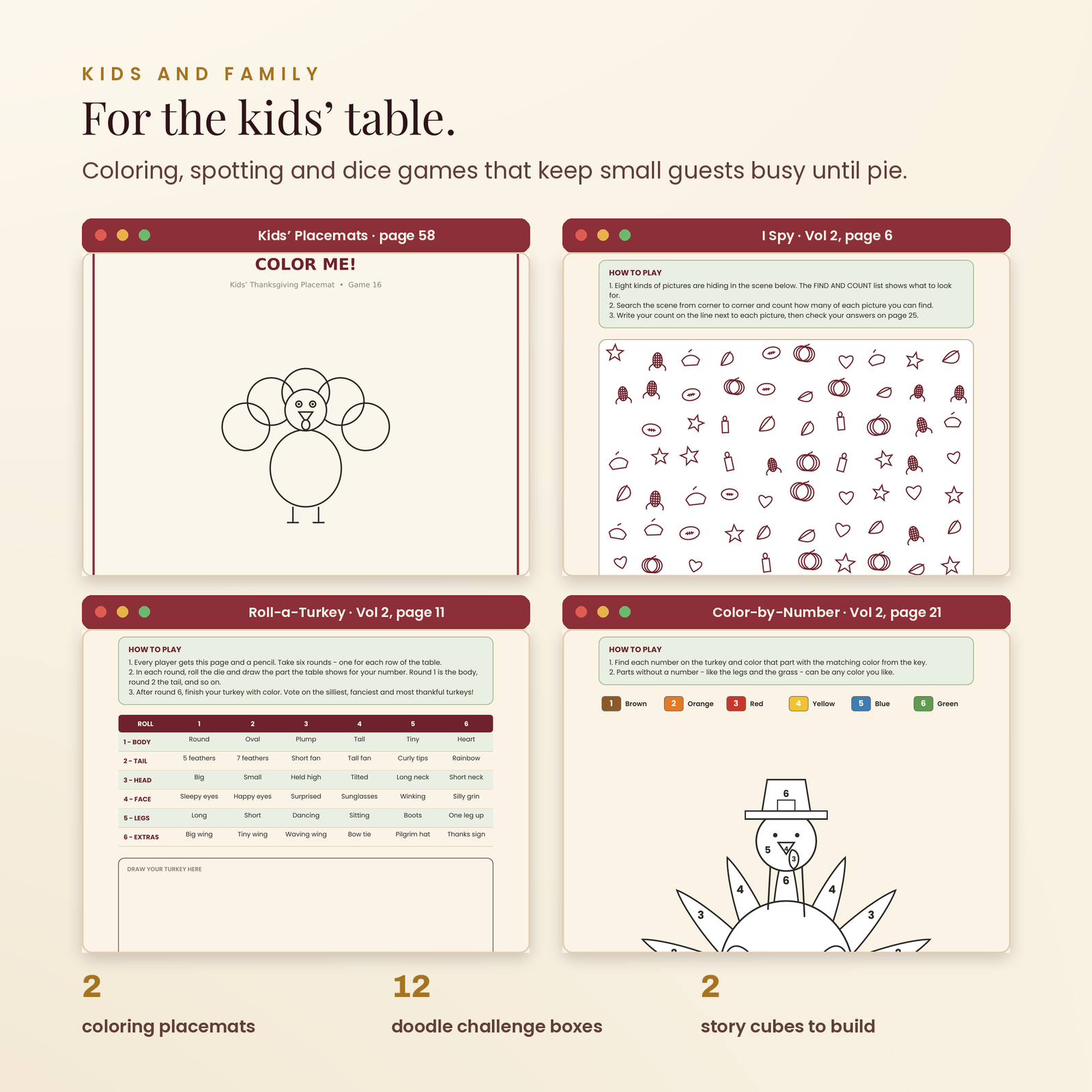 Thanksgiving Party Games Mega Bundle | 48 Printable Games (109 Pages, US Letter + A4), screenshot 10