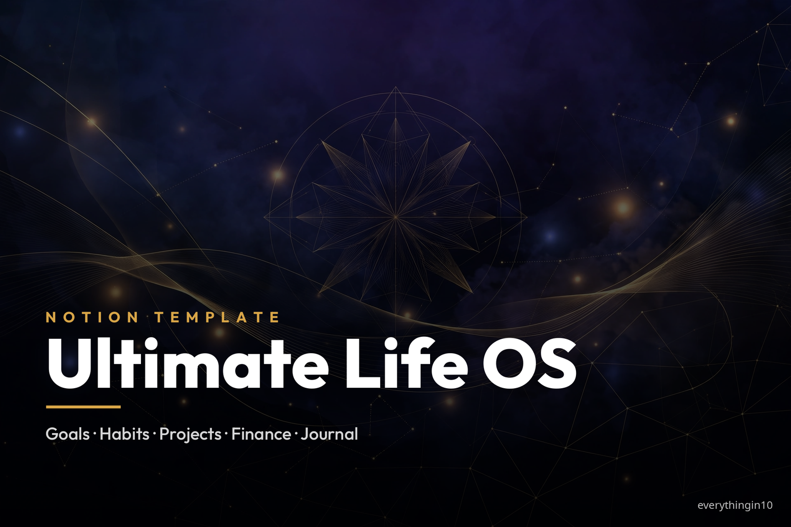 Ultimate Life OS | Notion Template for Goals, Habits, Projects & Finance