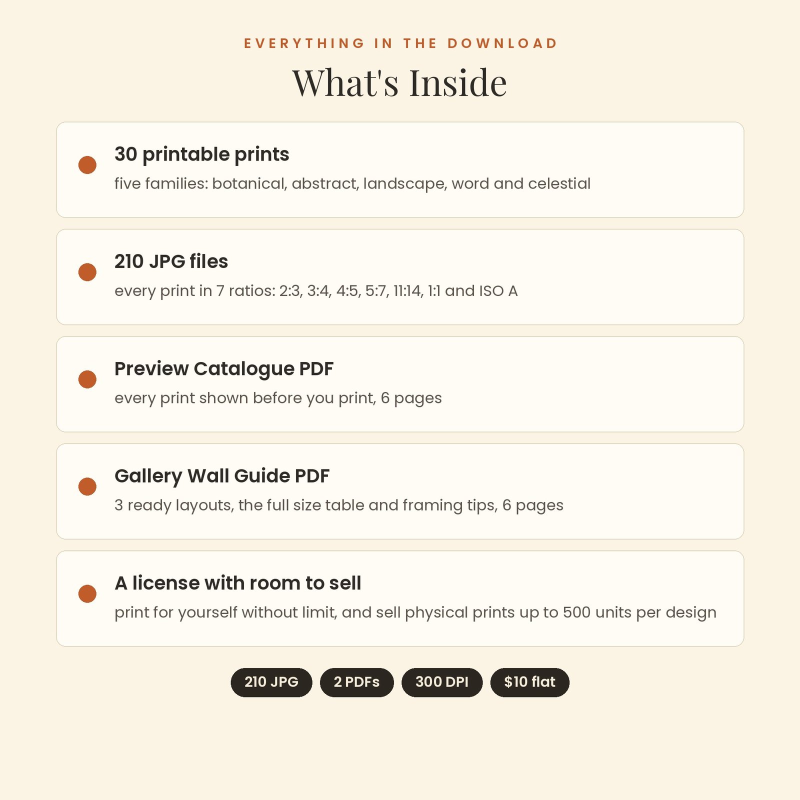 Warm Minimal Gallery Wall Set | 30 Printable Prints, 7 Ratios, 300 DPI, screenshot 11