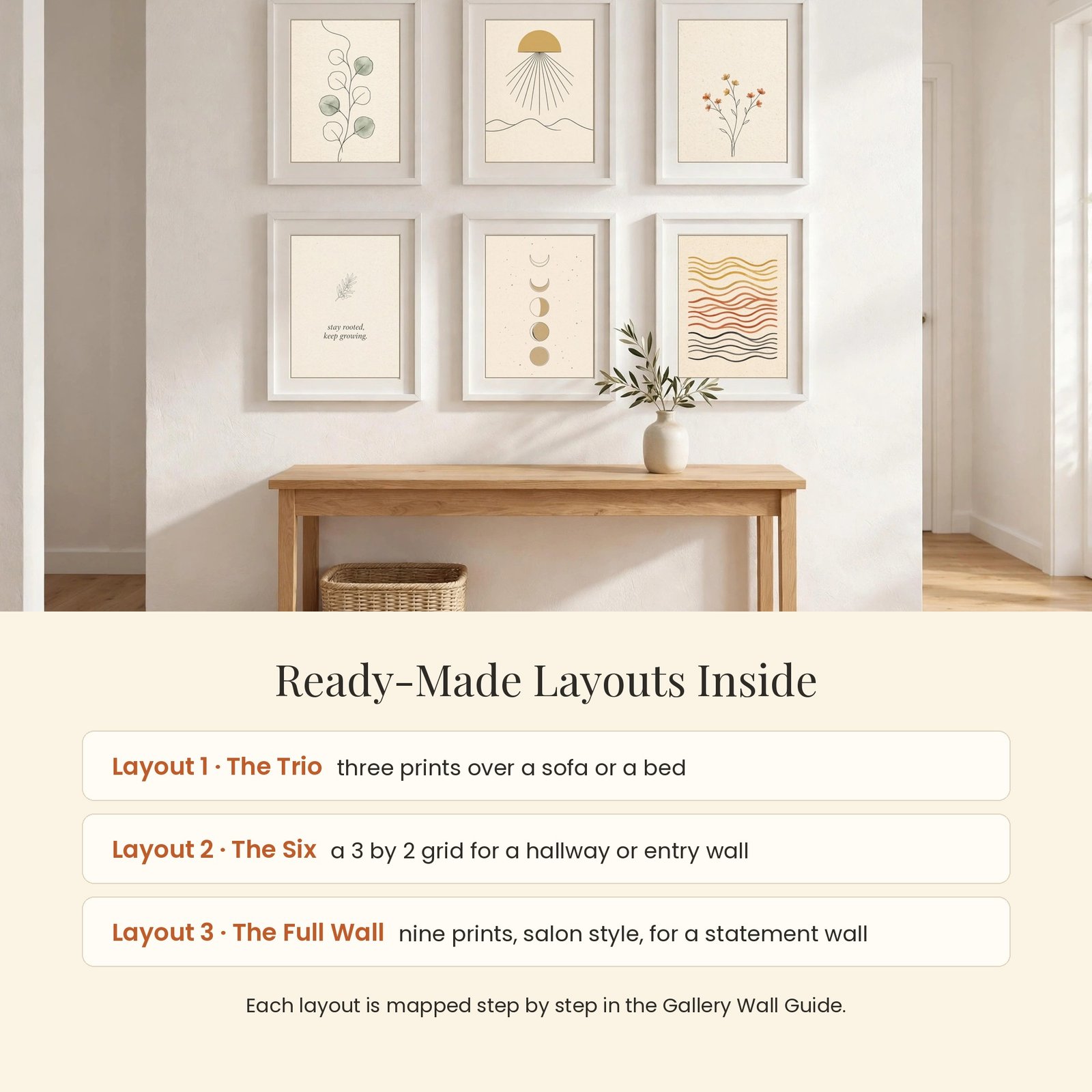 Warm Minimal Gallery Wall Set | 30 Printable Prints, 7 Ratios, 300 DPI, screenshot 3