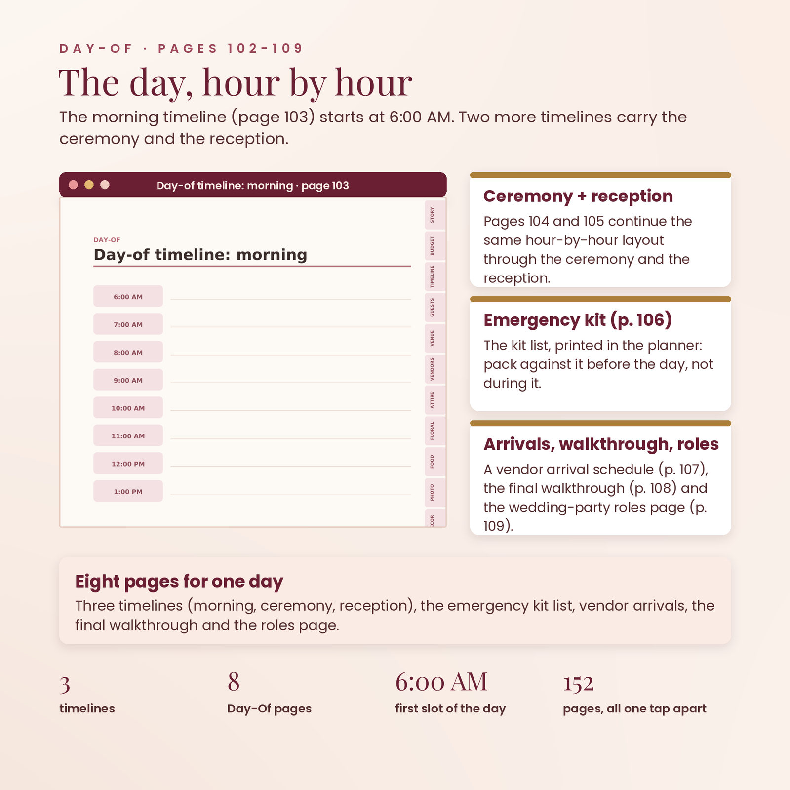 The Wedding Planner Bundle | 152-Page Hyperlinked Printable Wedding Planner, screenshot 8