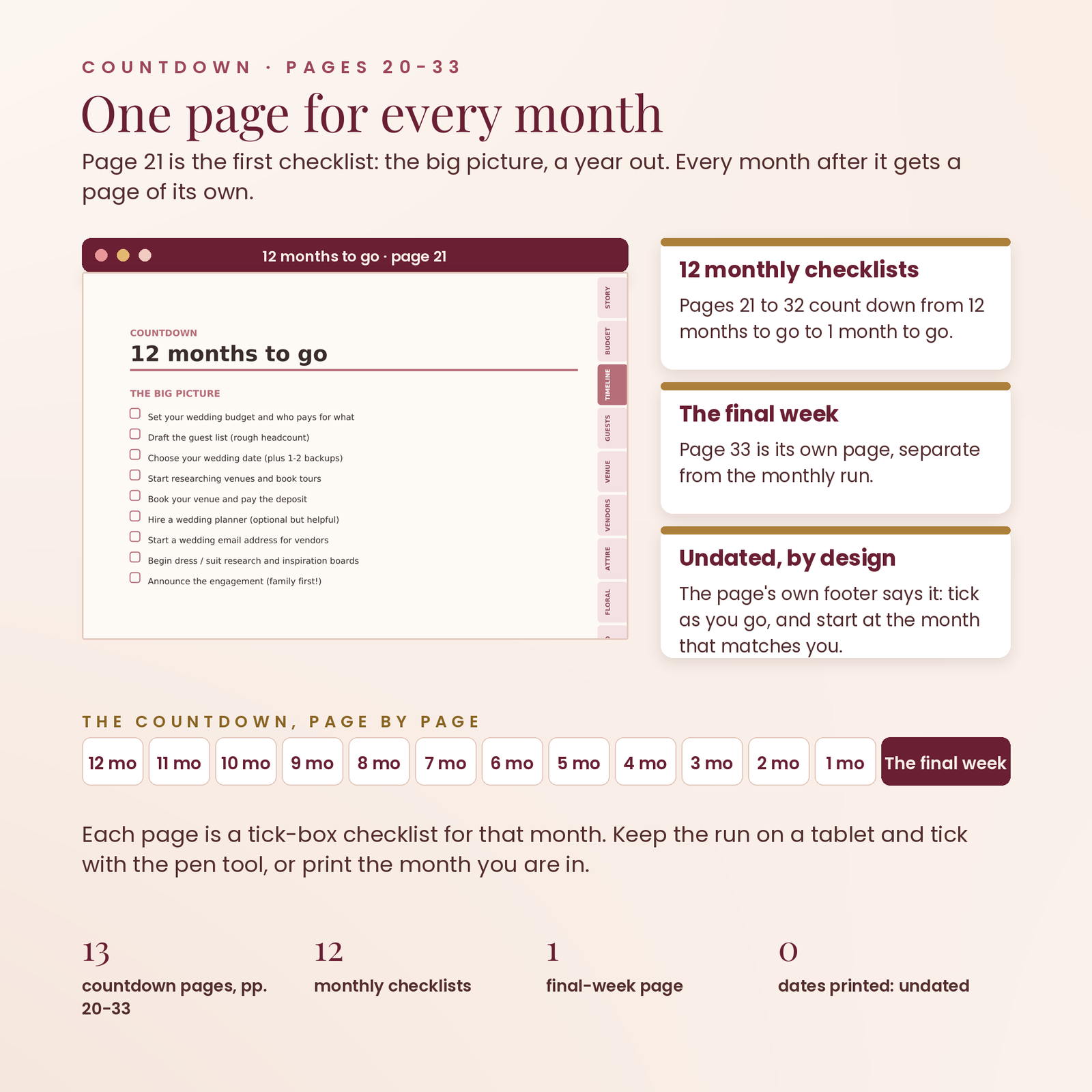 The Wedding Planner Bundle | 152-Page Hyperlinked Printable Wedding Planner, screenshot 4