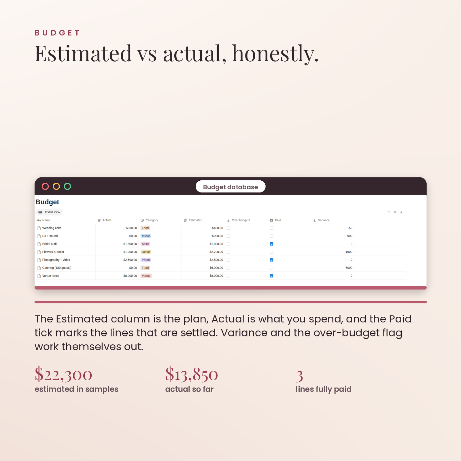 Wedding Planner OS | Plan Your Dream Wedding in Notion, screenshot 5
