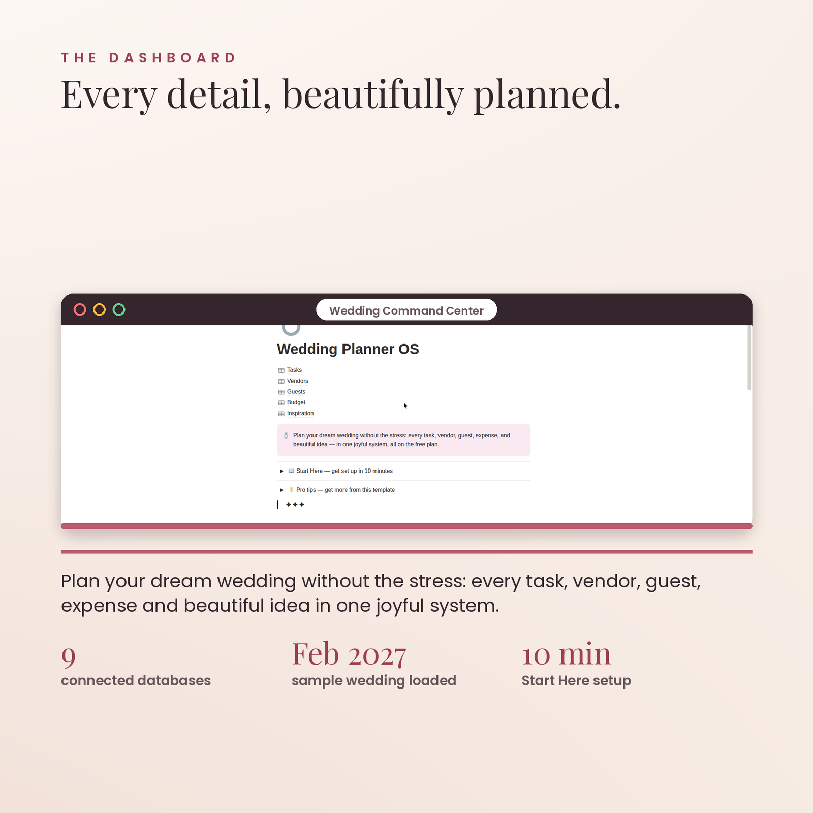 Wedding Planner OS | Plan Your Dream Wedding in Notion, screenshot 2