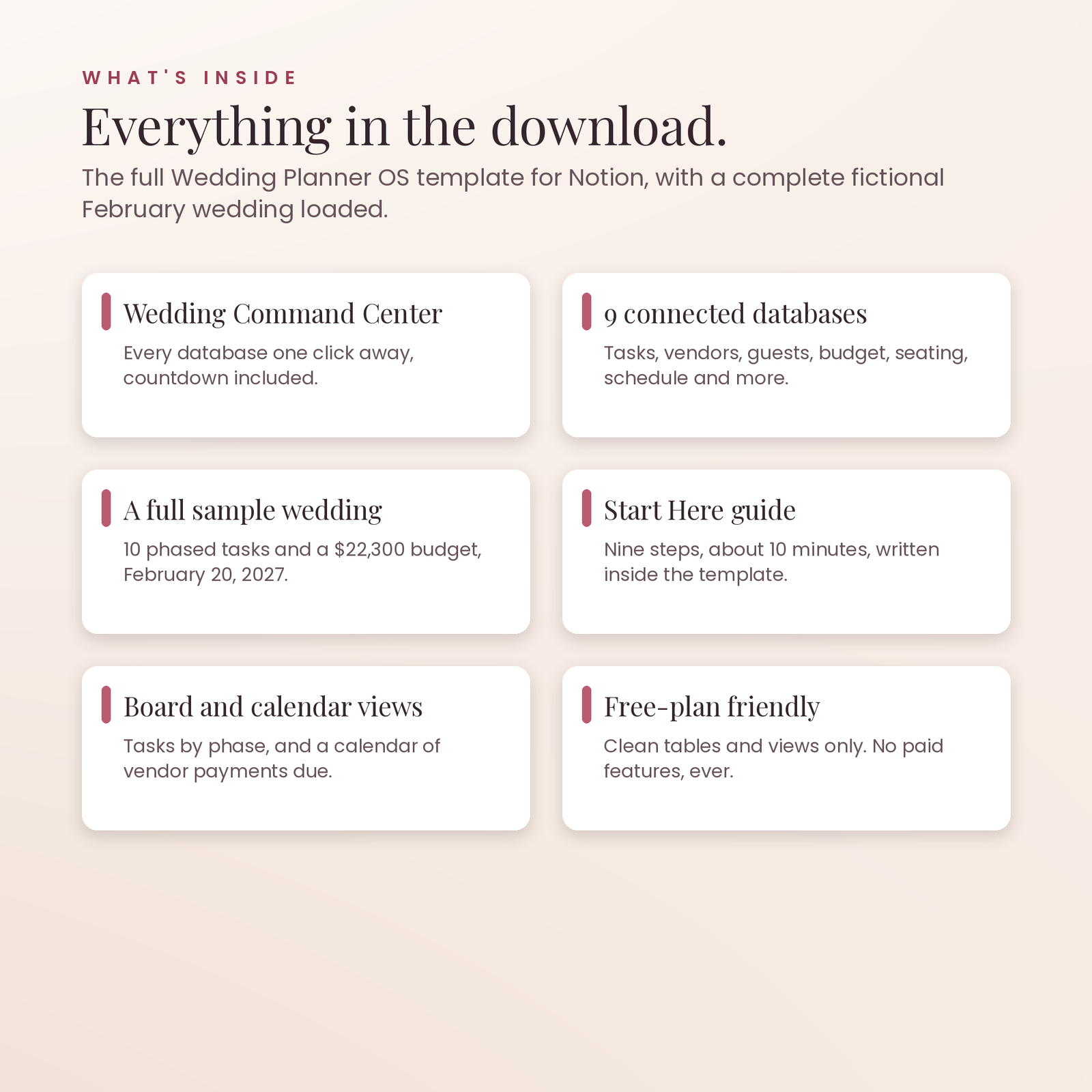 Wedding Planner OS | Plan Your Dream Wedding in Notion, screenshot 12